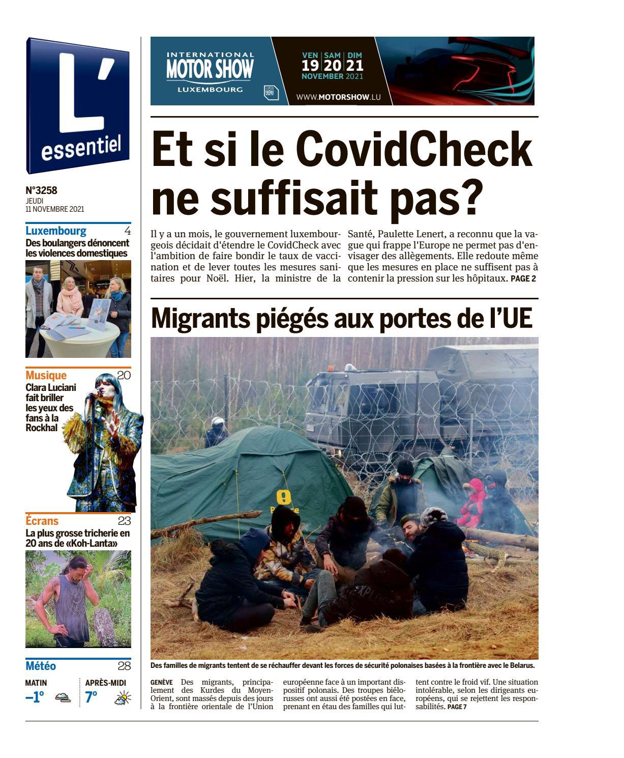 L'essentiel epaper 2021-11-11 by L'essentiel - Issuu