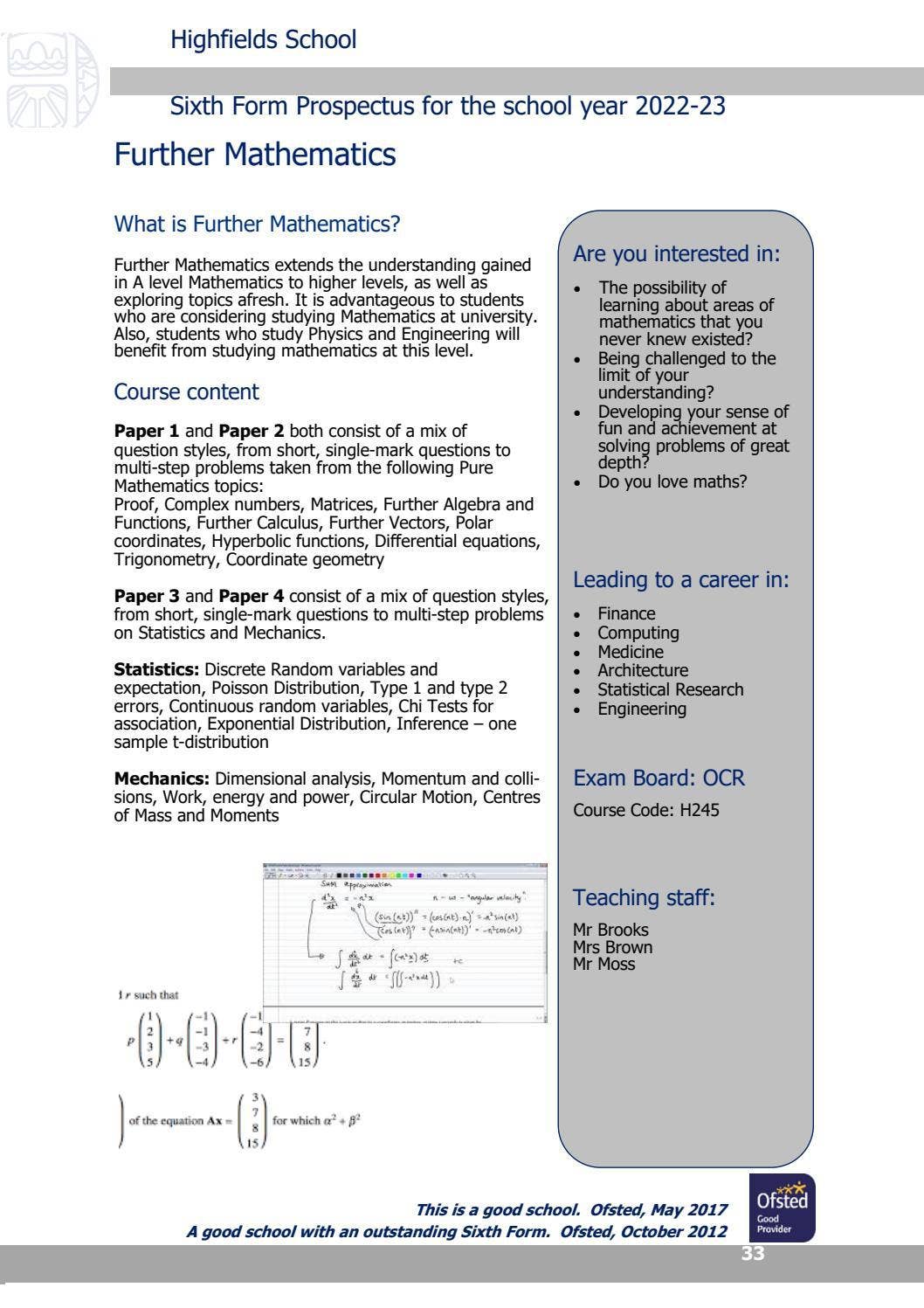 Sixth Form Prospectus 2022-23 by Highfields School - Issuu