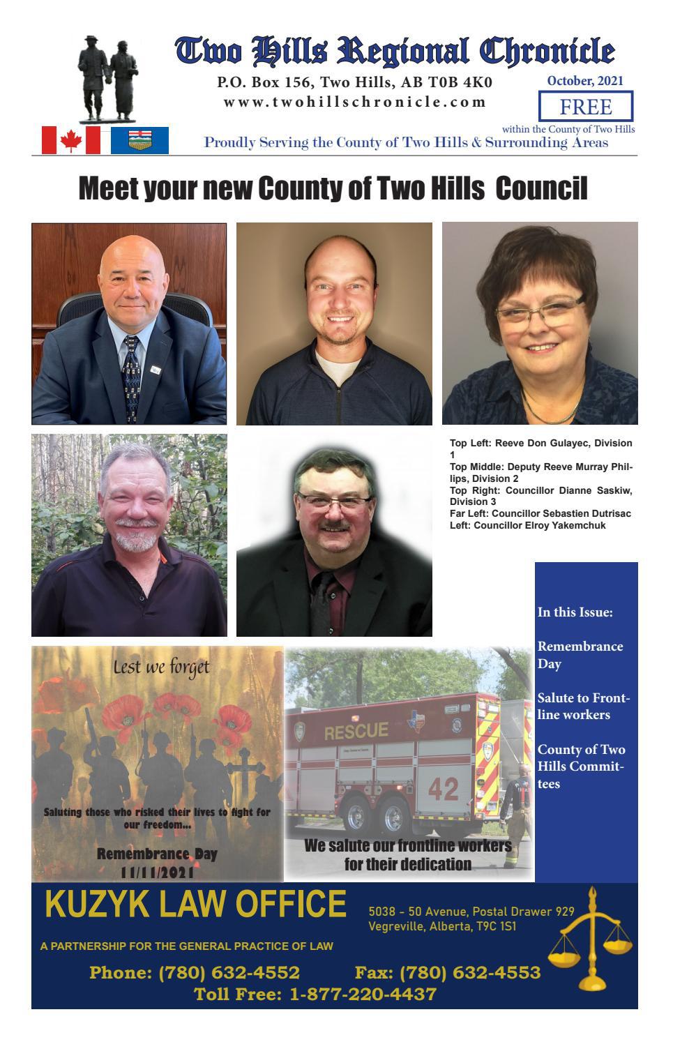 Two Hills Regional Chronicle October 2021 by Two Hills Regional