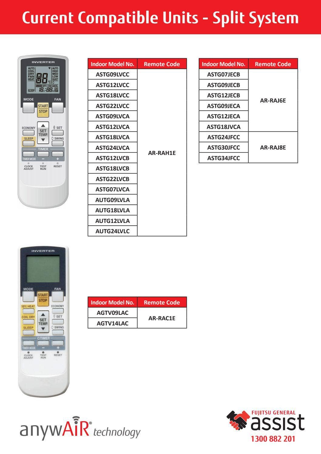 Compatible Units List - anywAiR technology Wi-Fi device by General ...