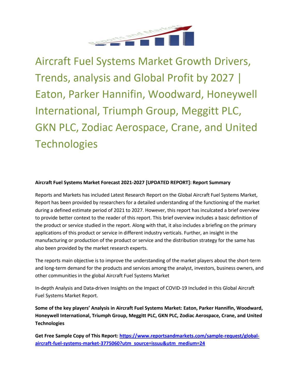 Aircraft Fuel Systems Market Research Global Status & Forecast by Geography by surugova Issuu