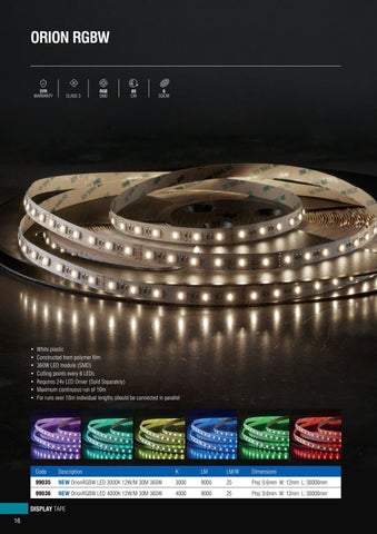 OrionLED - Saxby's signature LED Tape 灯饰系列 第 18 页