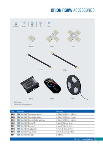 OrionLED - Saxby's signature LED Tape 灯饰系列 第 19 页