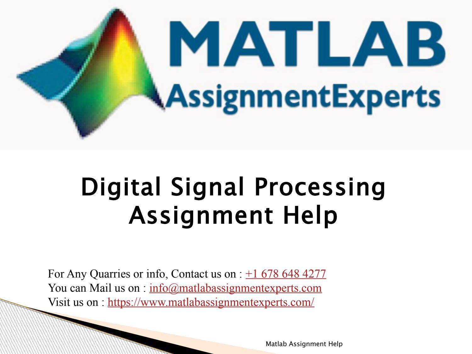 Digital Signal Processing Assignment Help by Matlab Assignment Experts ...