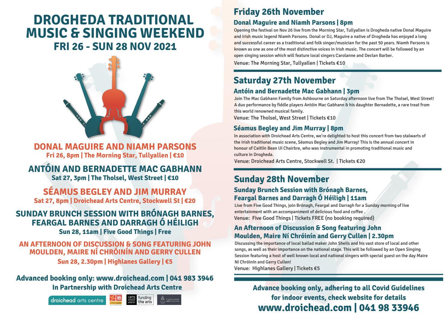 Drogheda Traditional Music & Singing Weekend 2021 by Droichead Issuu