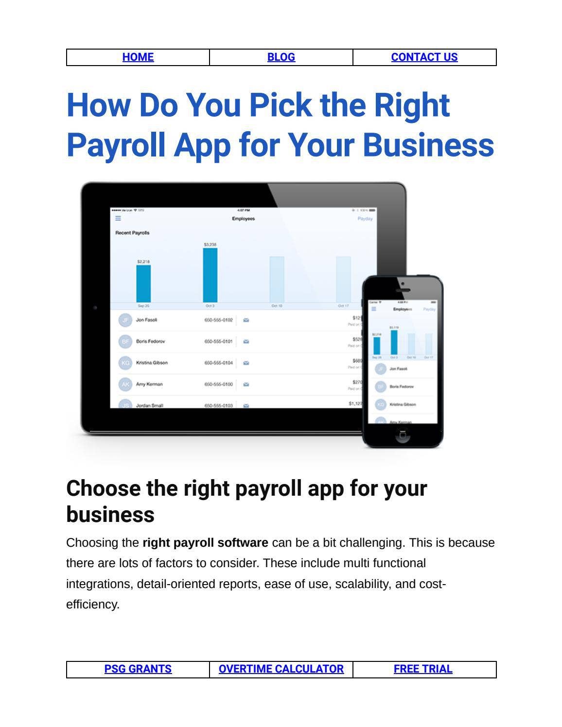 How Do You Pick the Right Payroll App for Your Business? by quickhr - Issuu