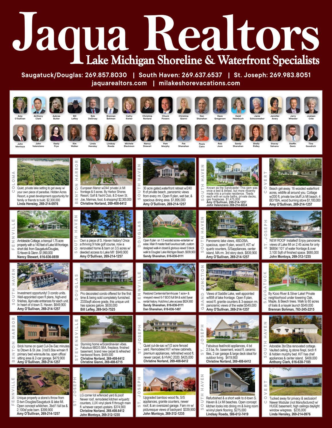 Active Listings along the Lake Michigan Shoreline by Jaqua Realtors Issuu