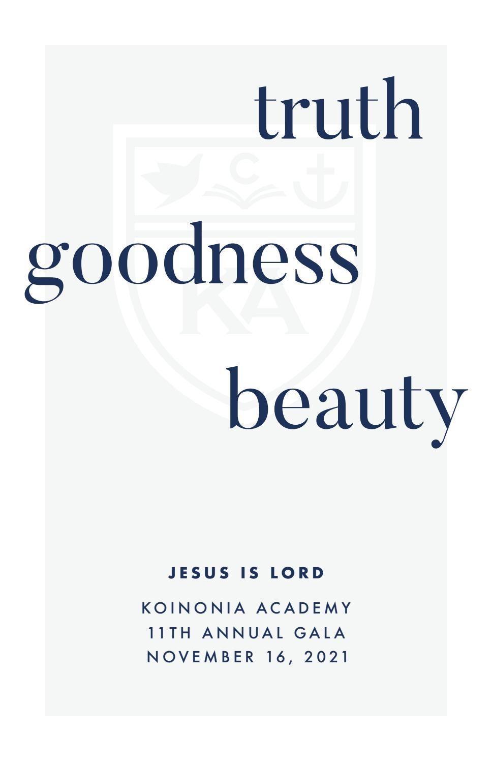 2021 Koinonia Academy Gala Journal by koinoniaacademy Issuu