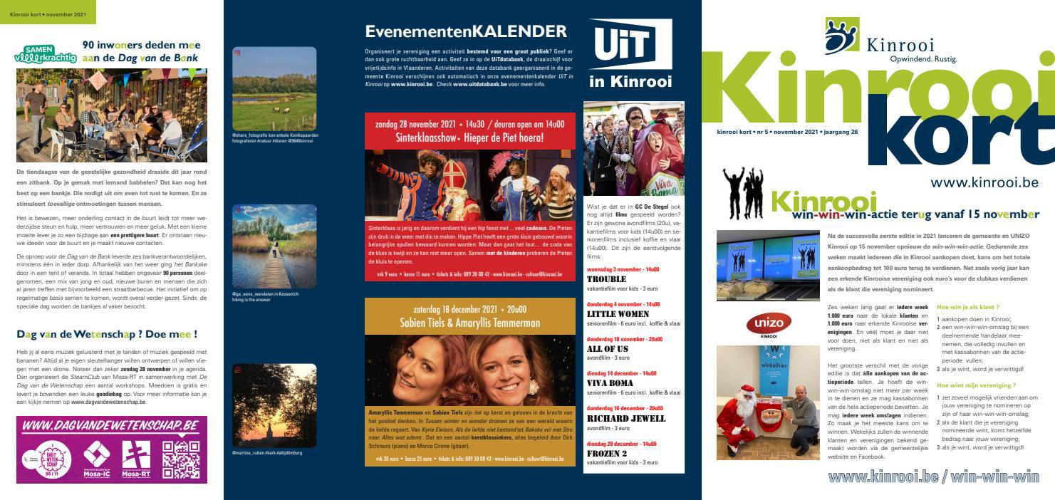 Kinrooi KORT #05 november 2021 by Gemeente KINROOI - Issuu