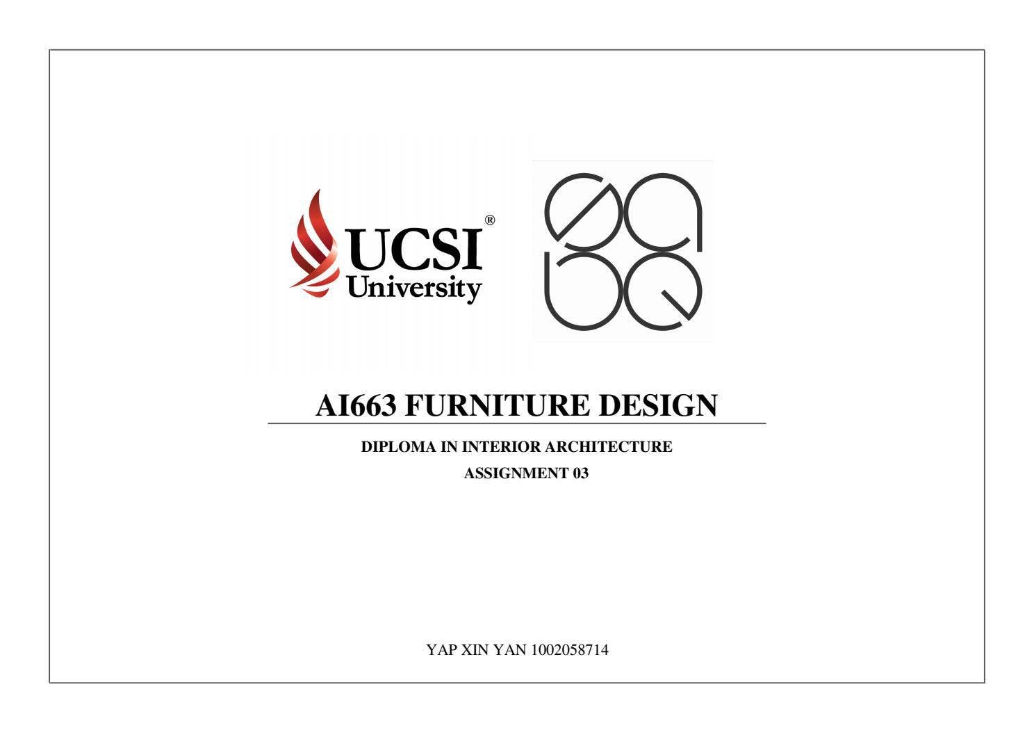 AI663 FURNITURE DESIGN ASSIGNMENT 03 by C yan - Issuu
