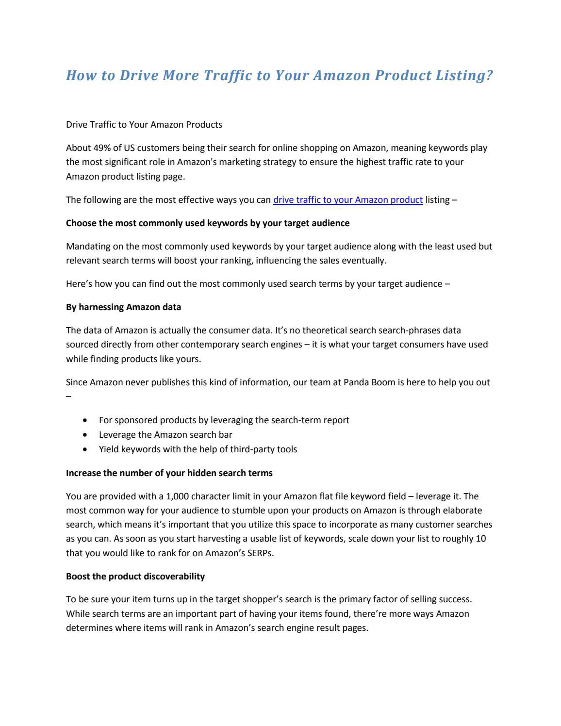 target audience keywords amazon