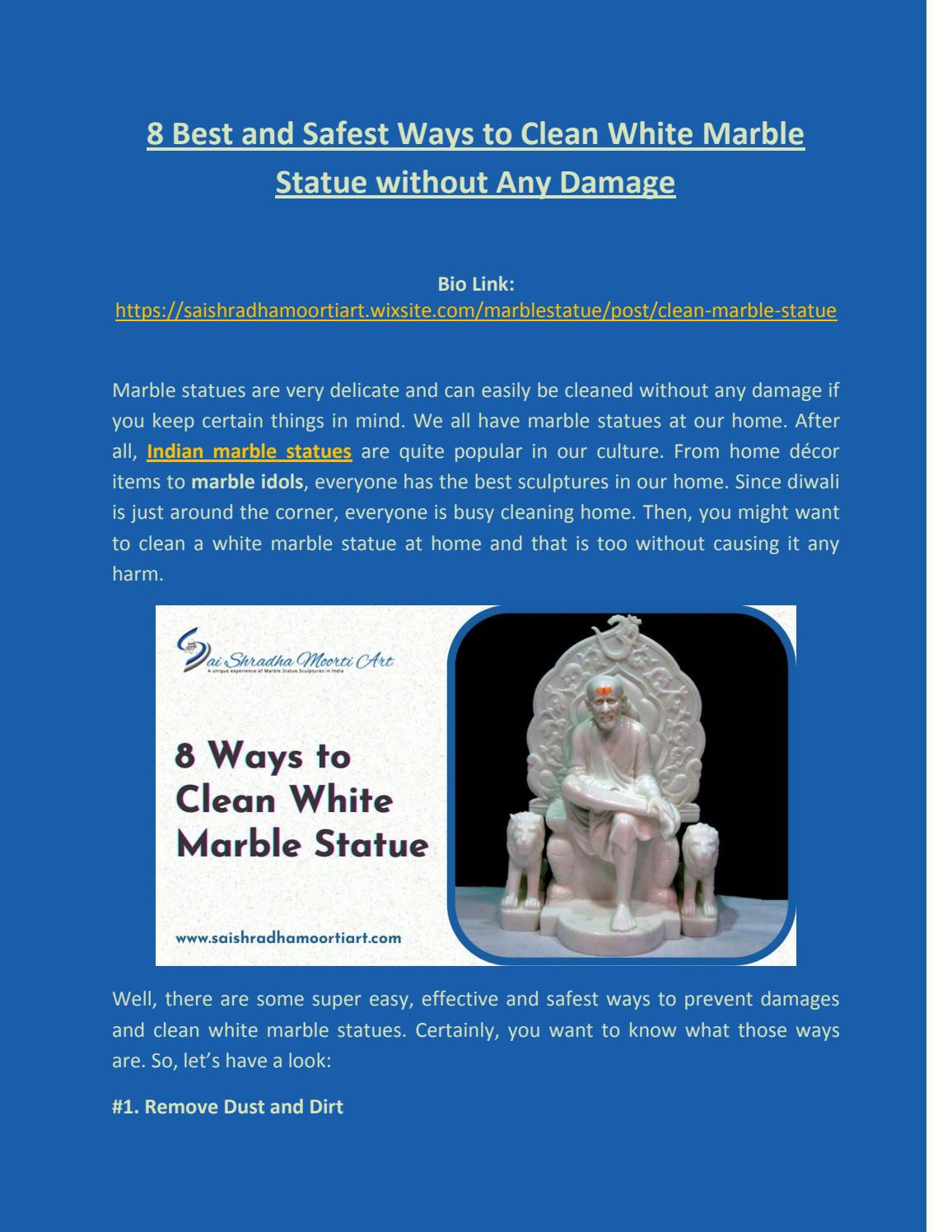 8 Best and Safest Ways to Clean White Marble Statue Without Any Damage