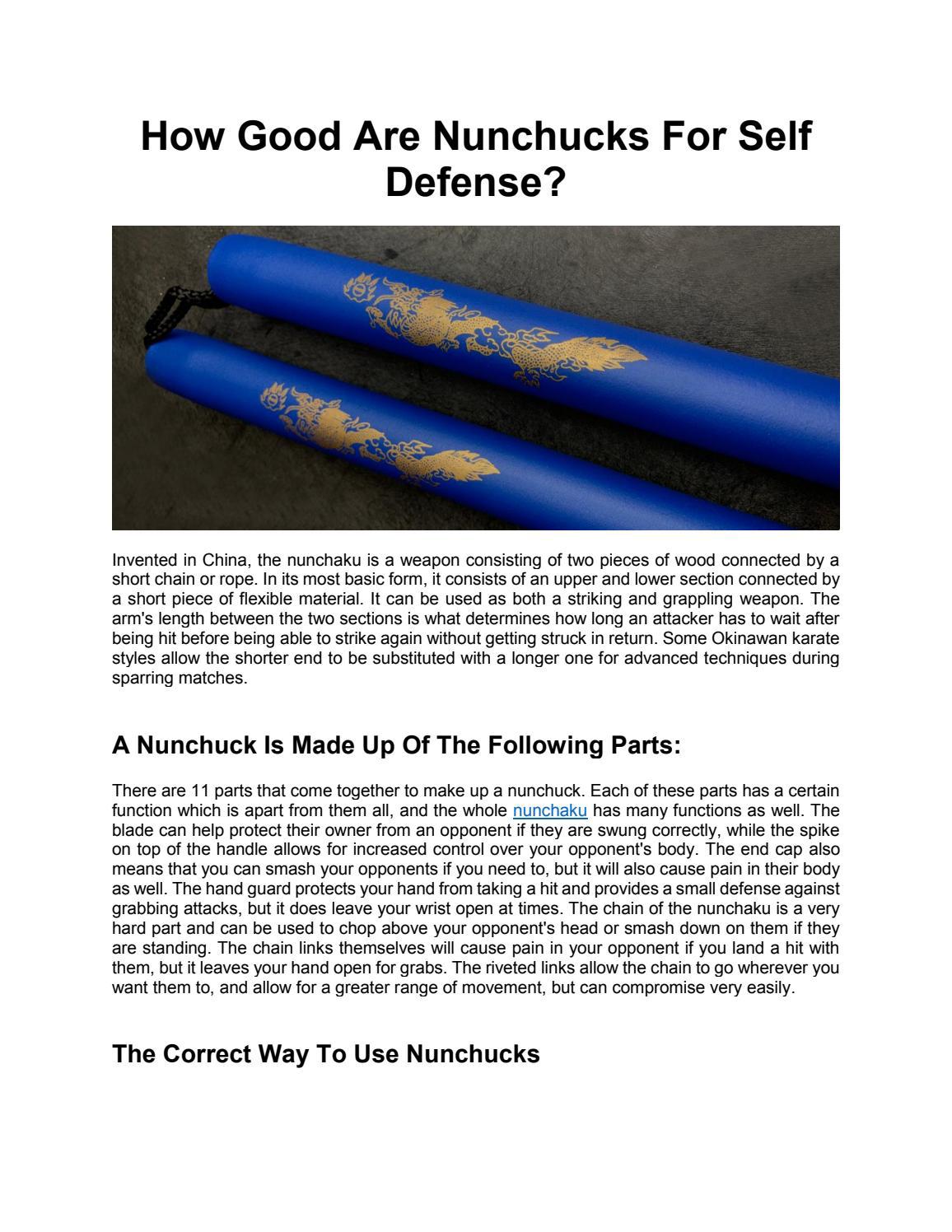 How Good Are Nunchucks For Self Defense? by Ashly Brine Issuu