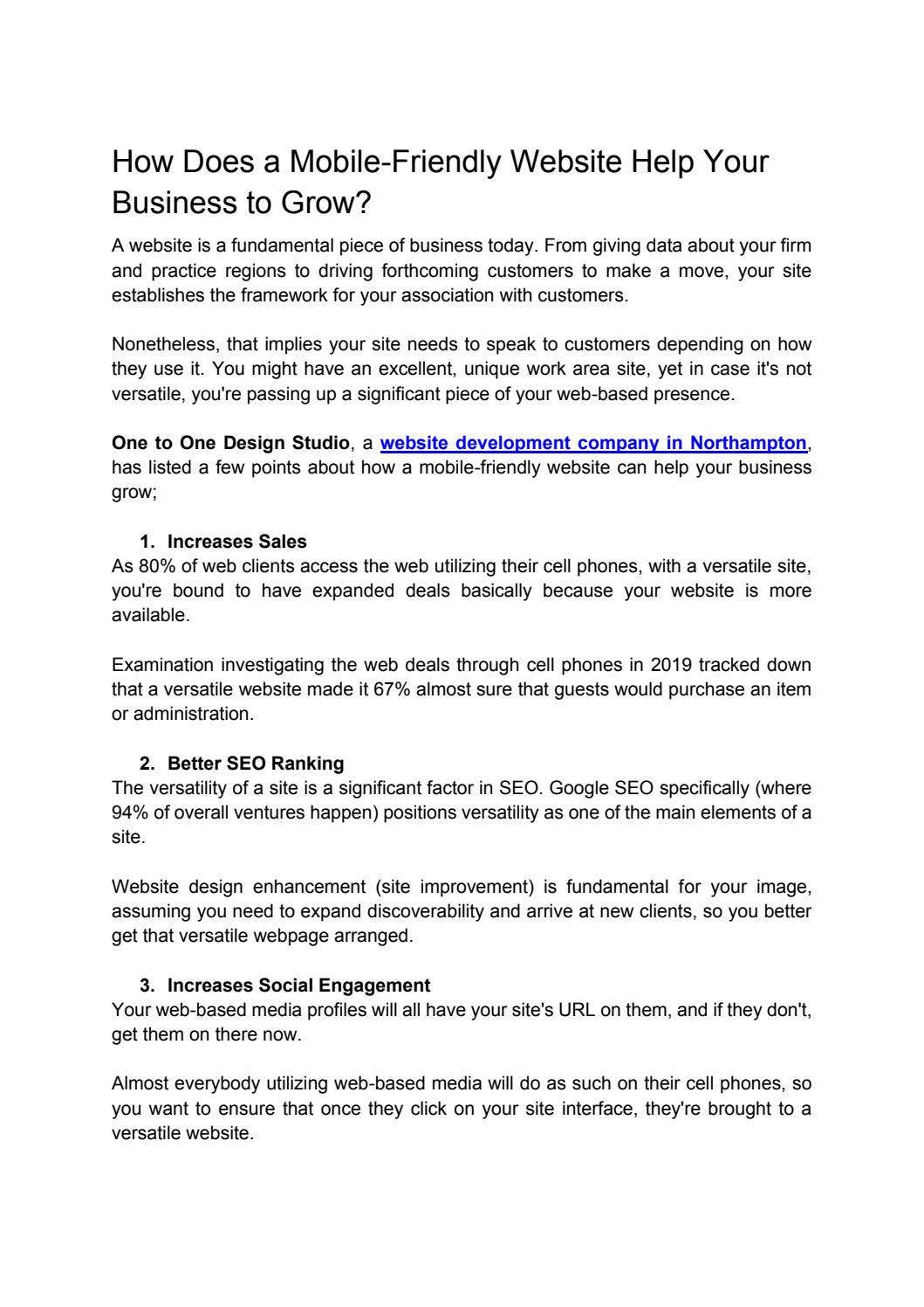 How Does a Mobile-Friendly Website Help Your Business to Grow? by ...