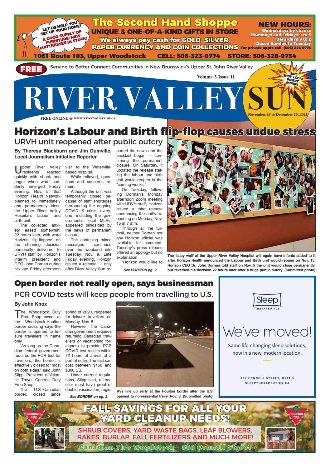 River Valley Sun Newspaper Vol. 3 Iss. 11 November 15 to December 15, 2021 by rivervalleysun Issuu