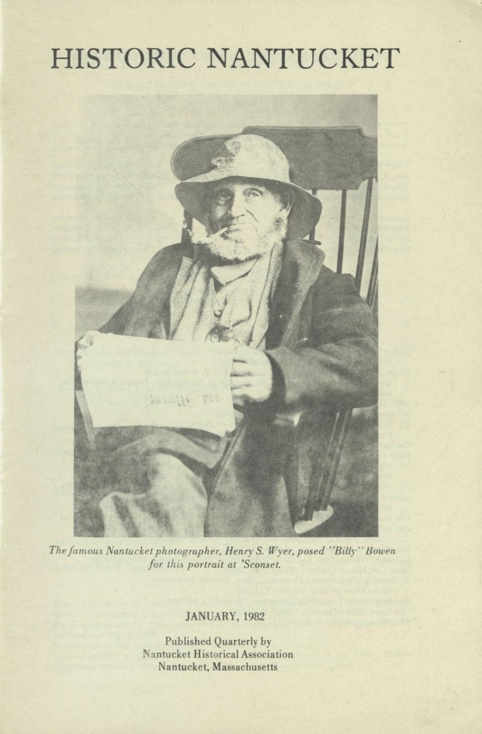 Historic Nantucket, January 1982, Vol. 29 No. 3 by Nantucket Historical ...