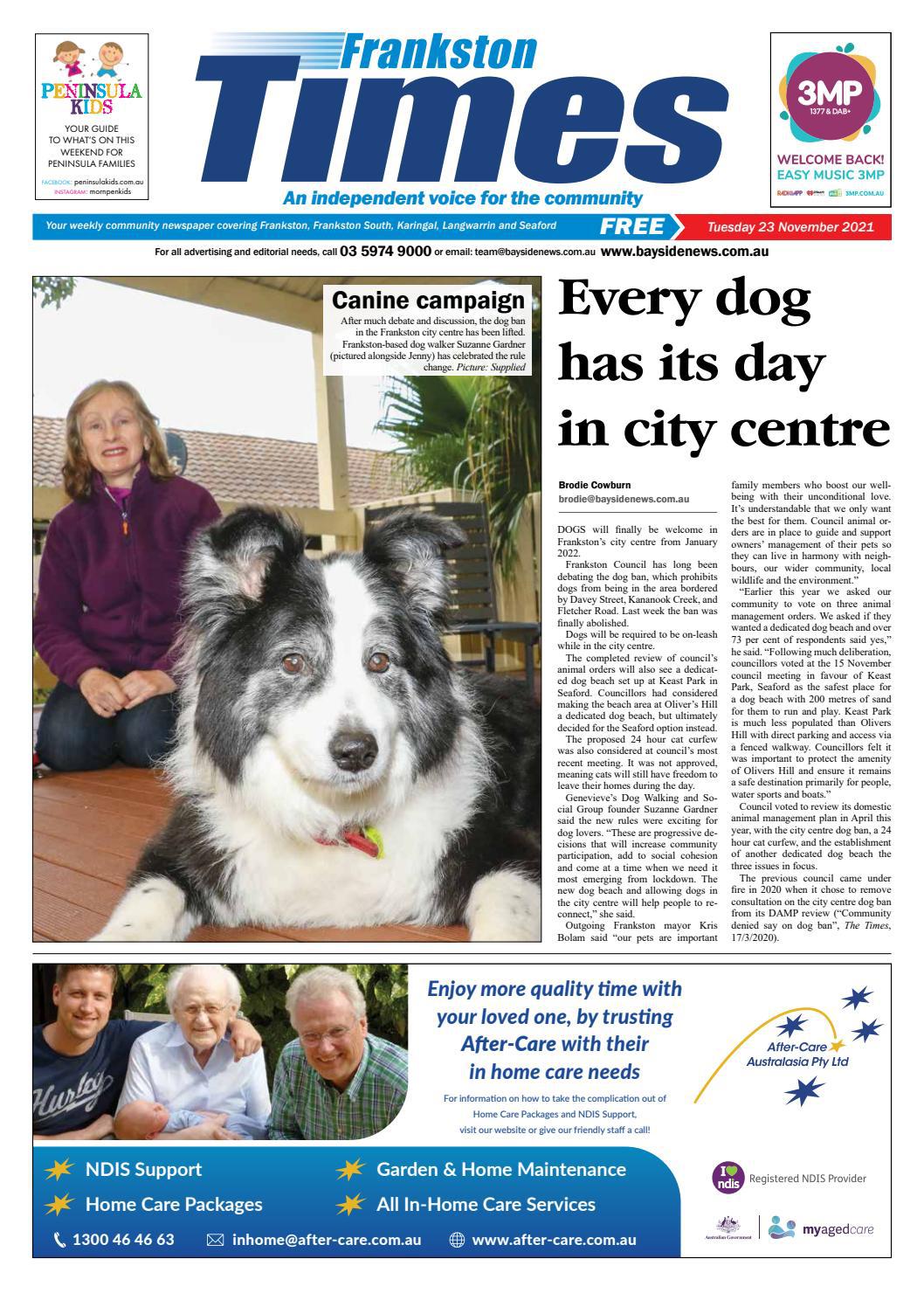 Frankston Times 23 November 2021 by Mornington Peninsula News Group Issuu