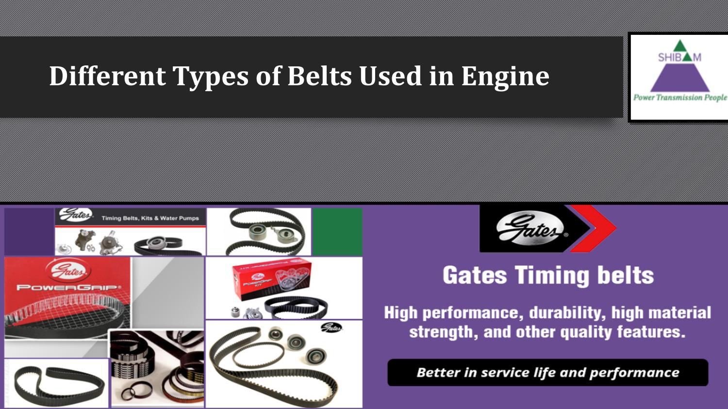 Different Types of Belts Used in Engine by Shibam S P Traders - Issuu