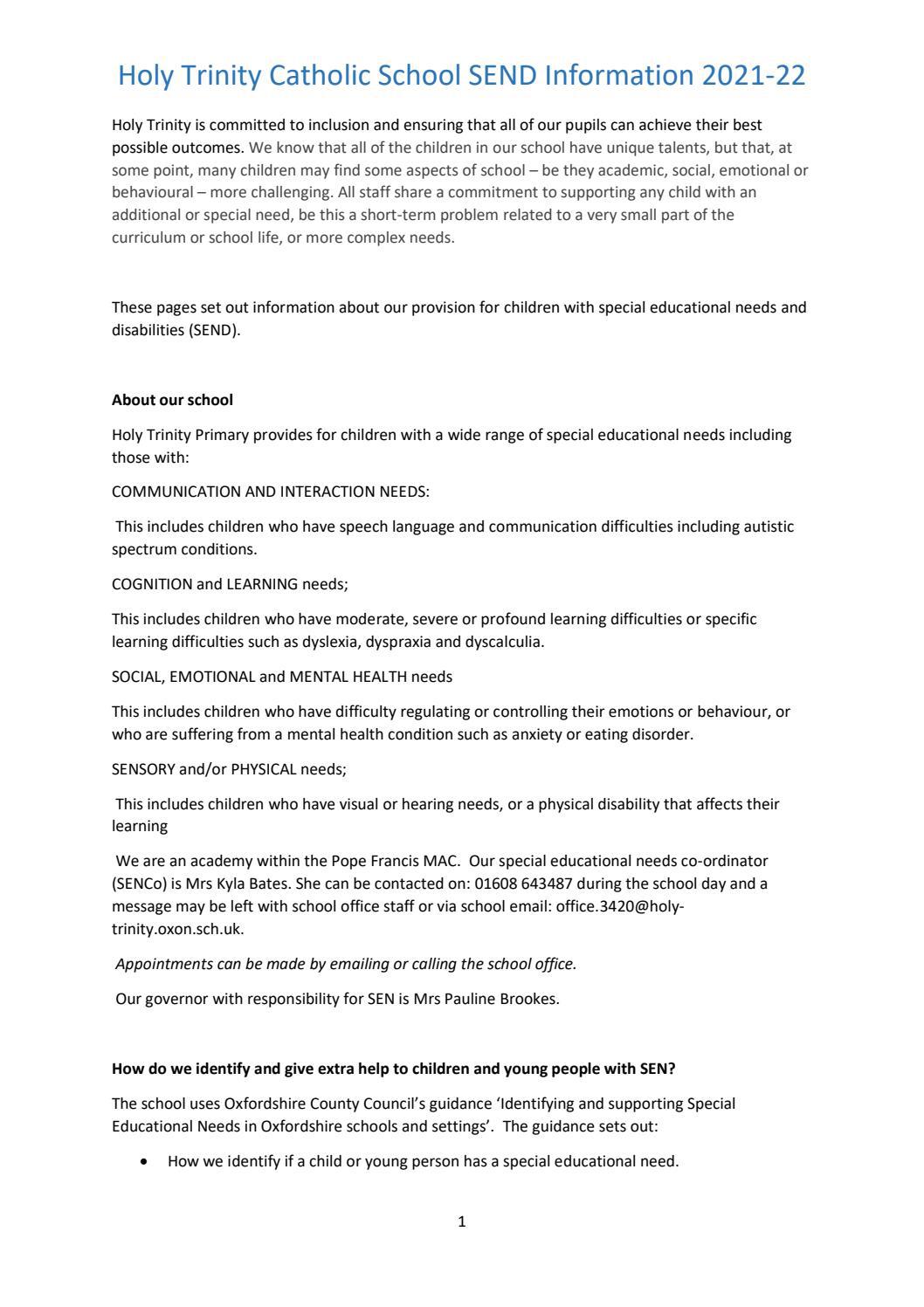 Special Educational Needs Report Autumn 2021 by Schudio Issuu