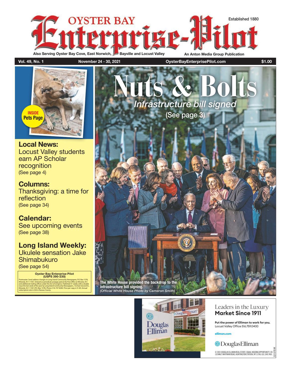 Oyster Bay EnterprisePilot 11/24/21 edition is published weekly by