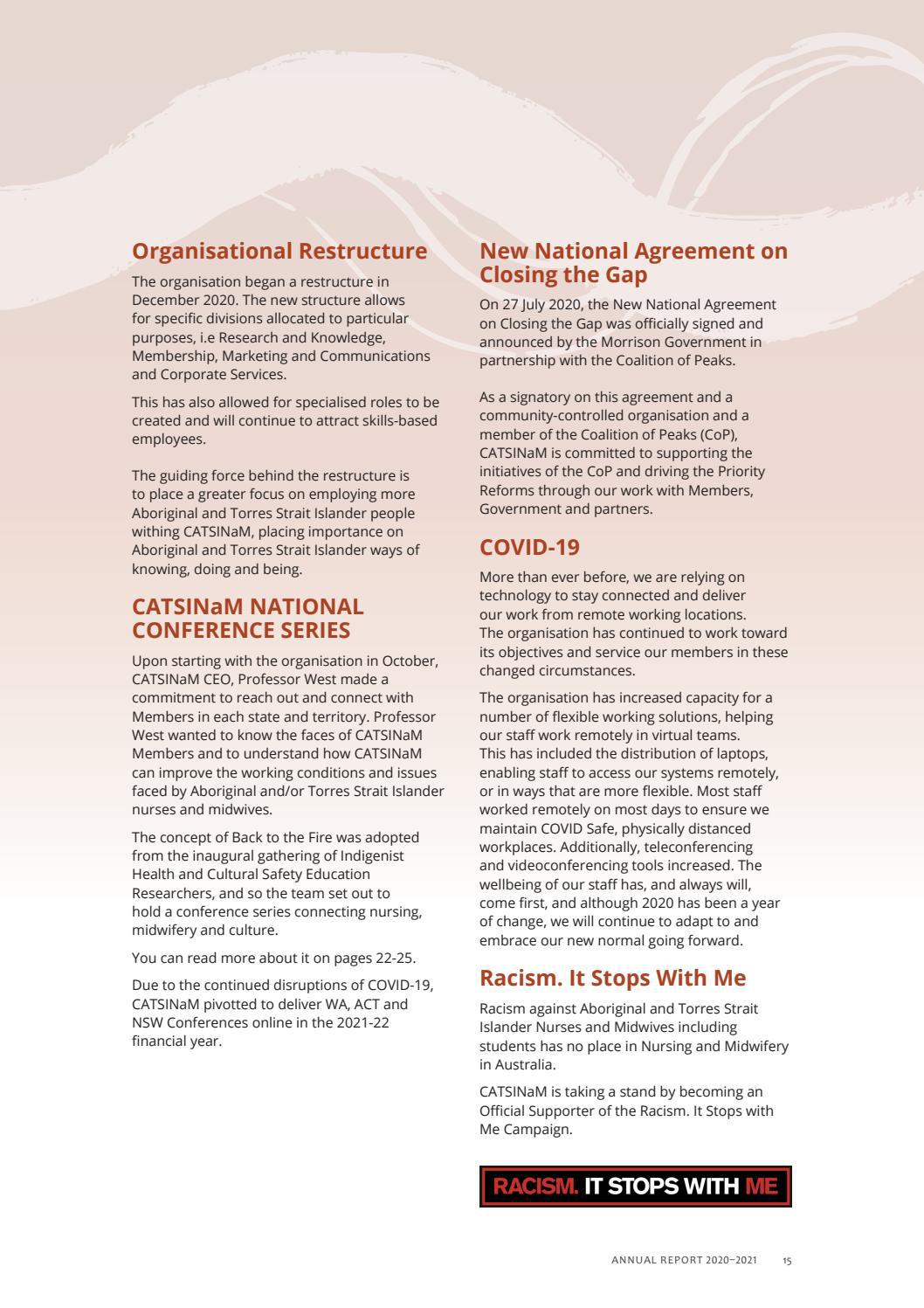 The Congress of Aboriginal and Torres Strait Islander Nurses and