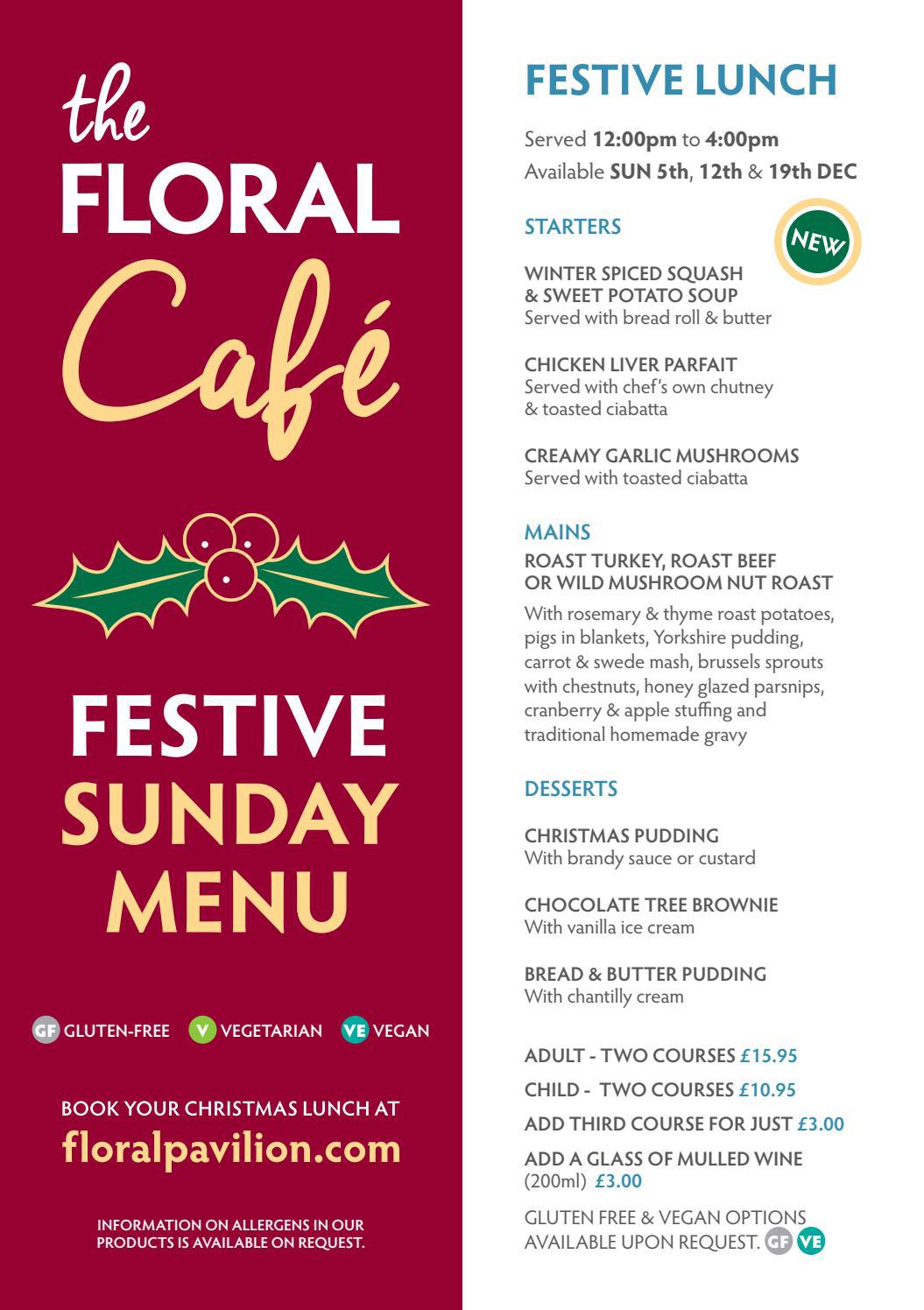 Festive Sunday Lunch by Floral Pavilion Theatre & Conference Centre Issuu