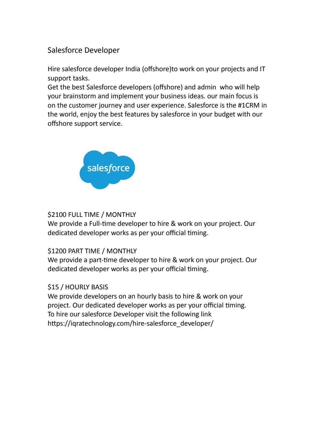 Salesforce Developer by Iqra Technology - Issuu