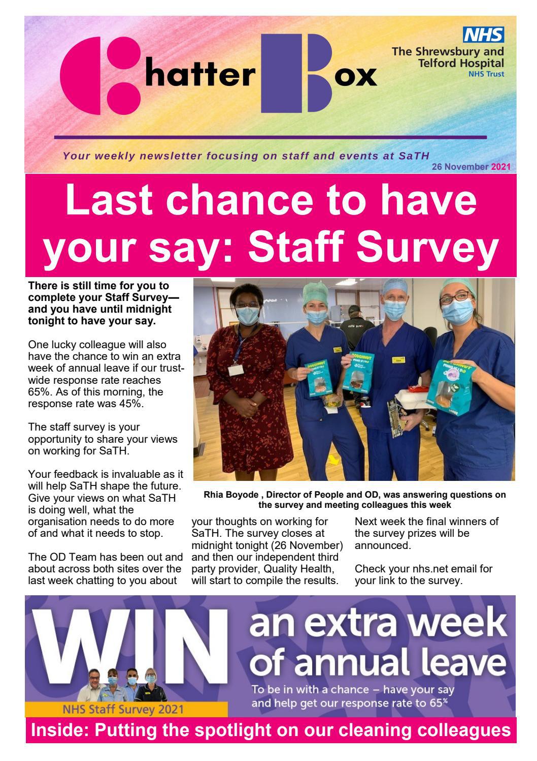 Chatterbox 26 November 2021 by The Shrewsbury and Telford Hospital NHS