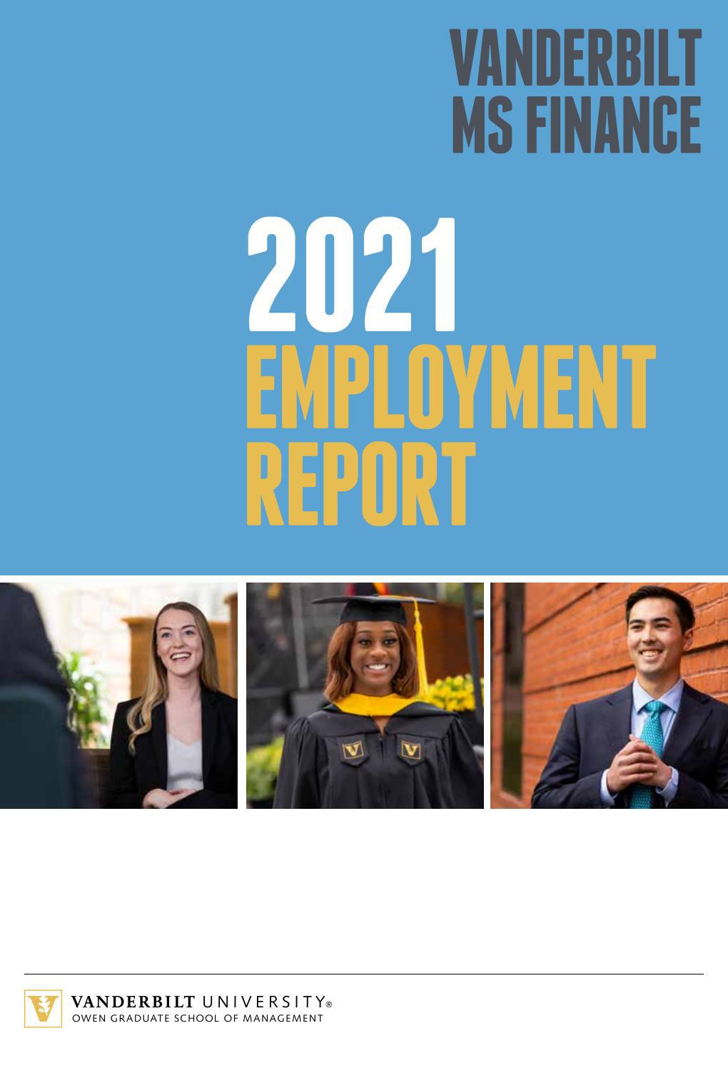 2021 Vanderbilt MS Finance Employment Report by Vanderbilt Owen