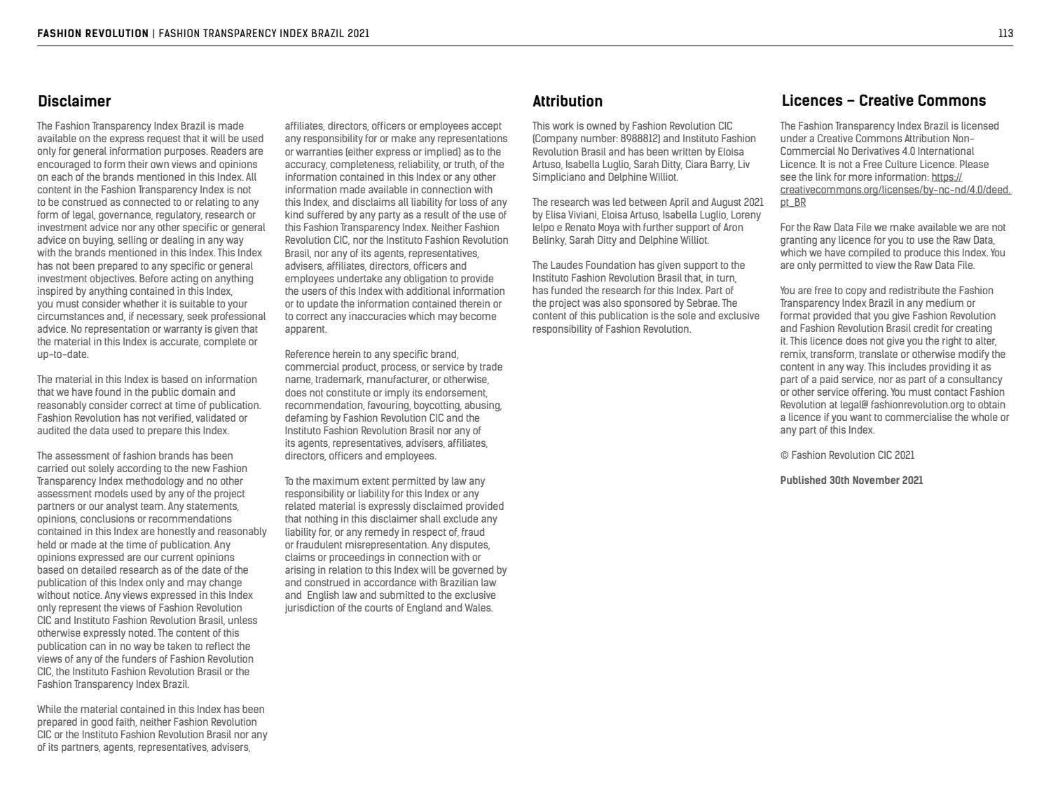 Fashion Transparency Index - Brazil 2021 by Fashion Revolution - Issuu
