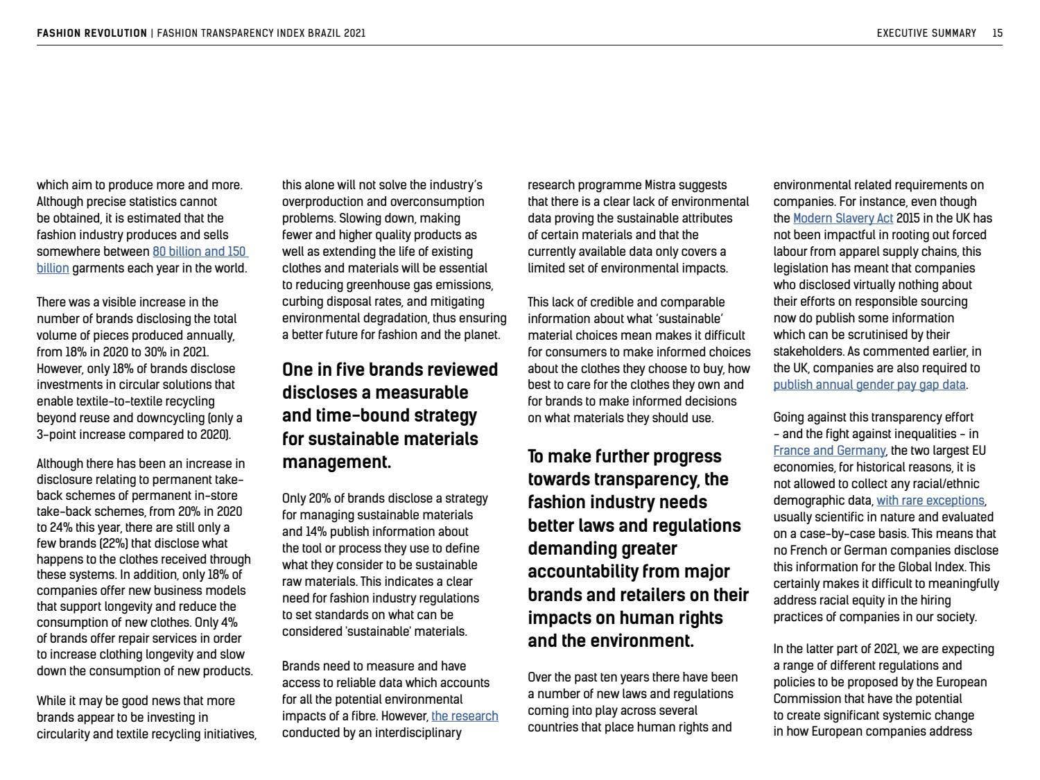 Fashion Transparency Index - Brazil 2021 by Fashion Revolution - Issuu