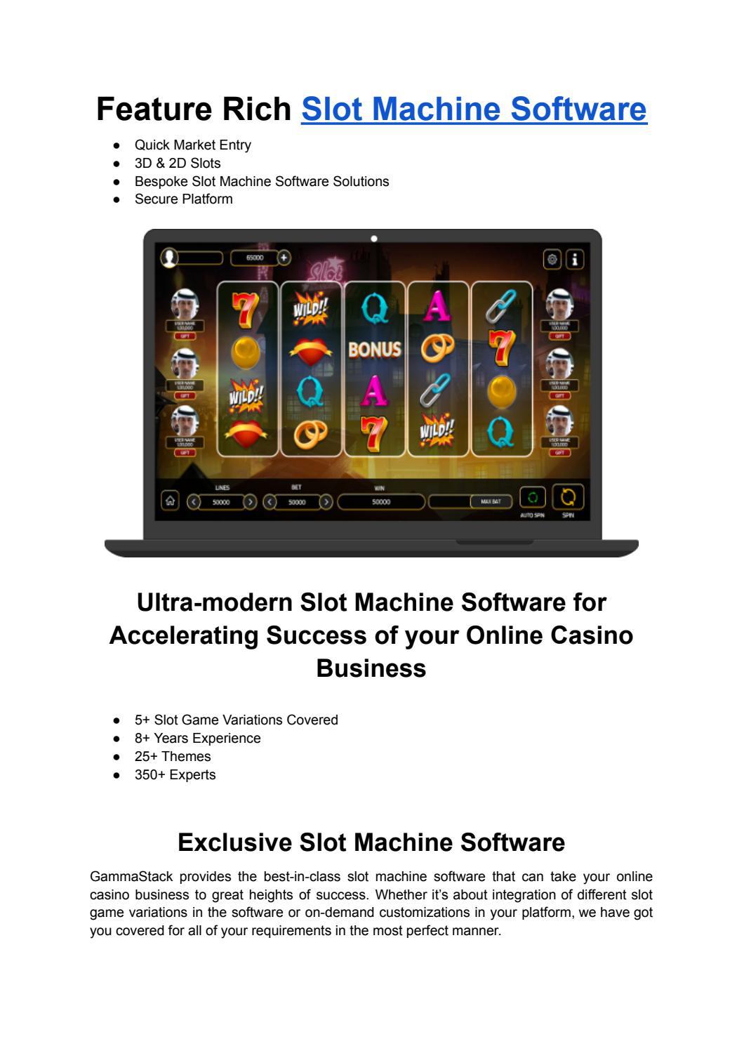 Slot Machine Software Development by Josephemma - Issuu