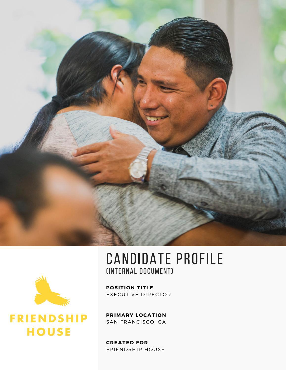 Friendship House Executive Director Candidate Profile by Envision