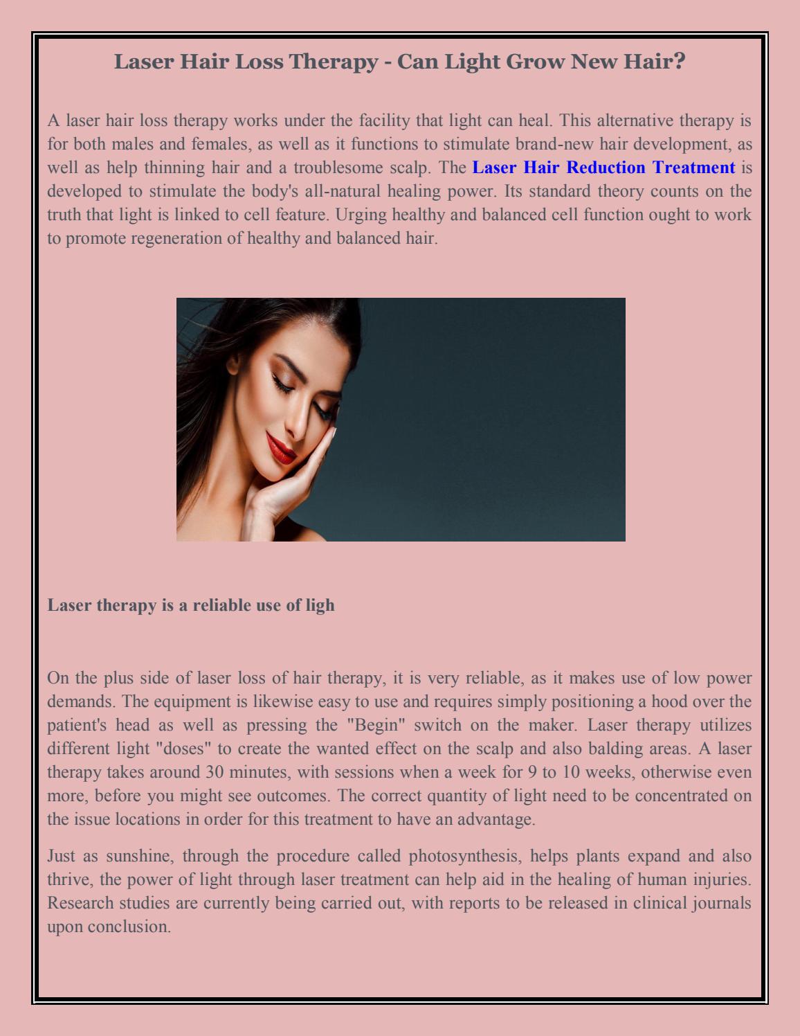 Laser Hair Loss Therapy Can Light Grow New Hair by Binsinalaserclinic