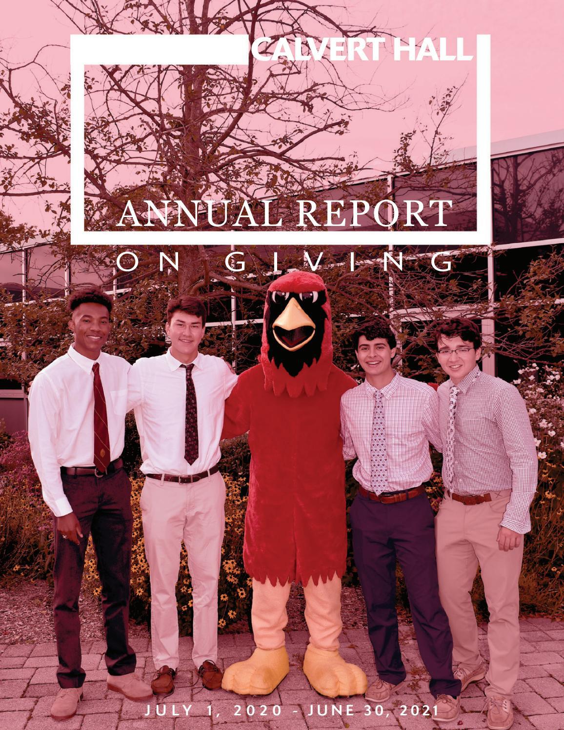 Calvert Hall Annual Report On Giving 2020 2021 By Calvert Hall College