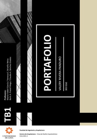 Valery Rivera - Portafolio Proyecto de Arquitectura I - ULima “taller b”