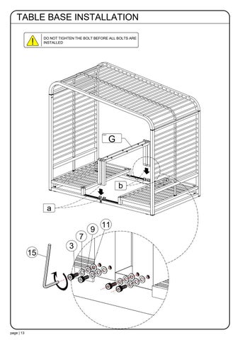 ASSEMBLY INSTRUCTION SOMBRERO LOUNGE BOOTH 第 14 页