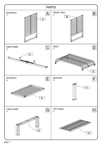 ASSEMBLY INSTRUCTION SOMBRERO LOUNGE BOOTH 第 2 页