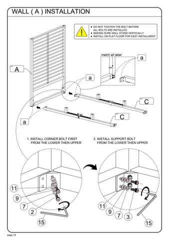 ASSEMBLY INSTRUCTION SOMBRERO LOUNGE BOOTH 第 7 页