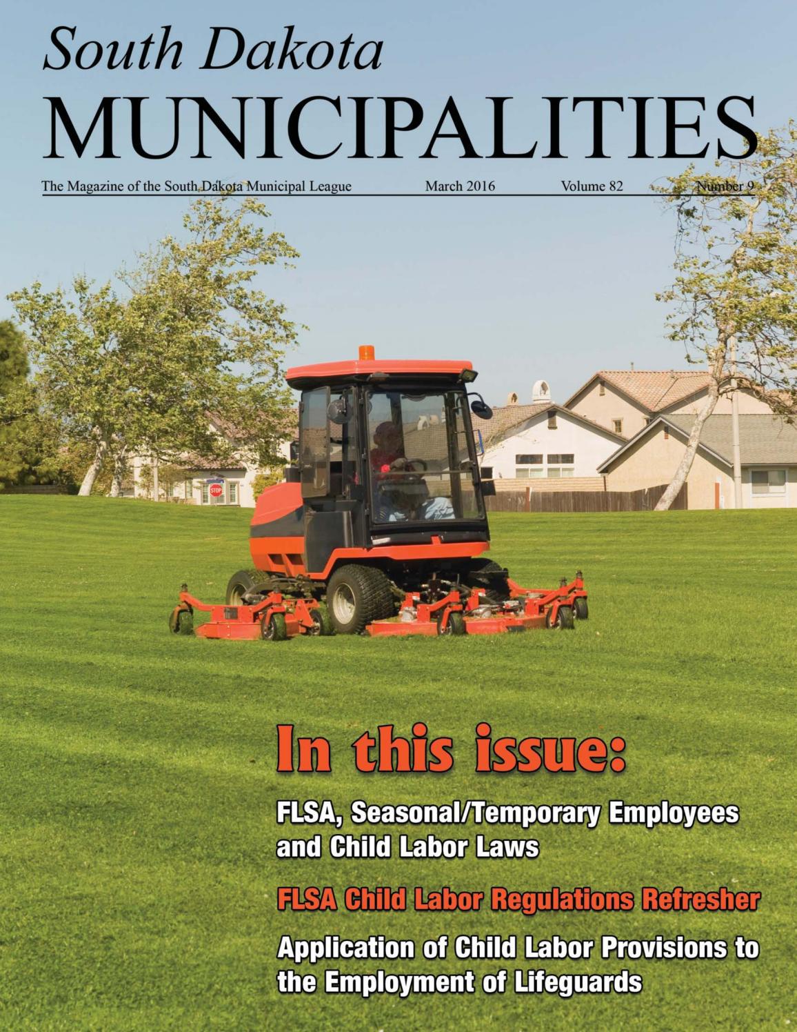 South Dakota Municipalities March 2016 by South Dakota Municipal
