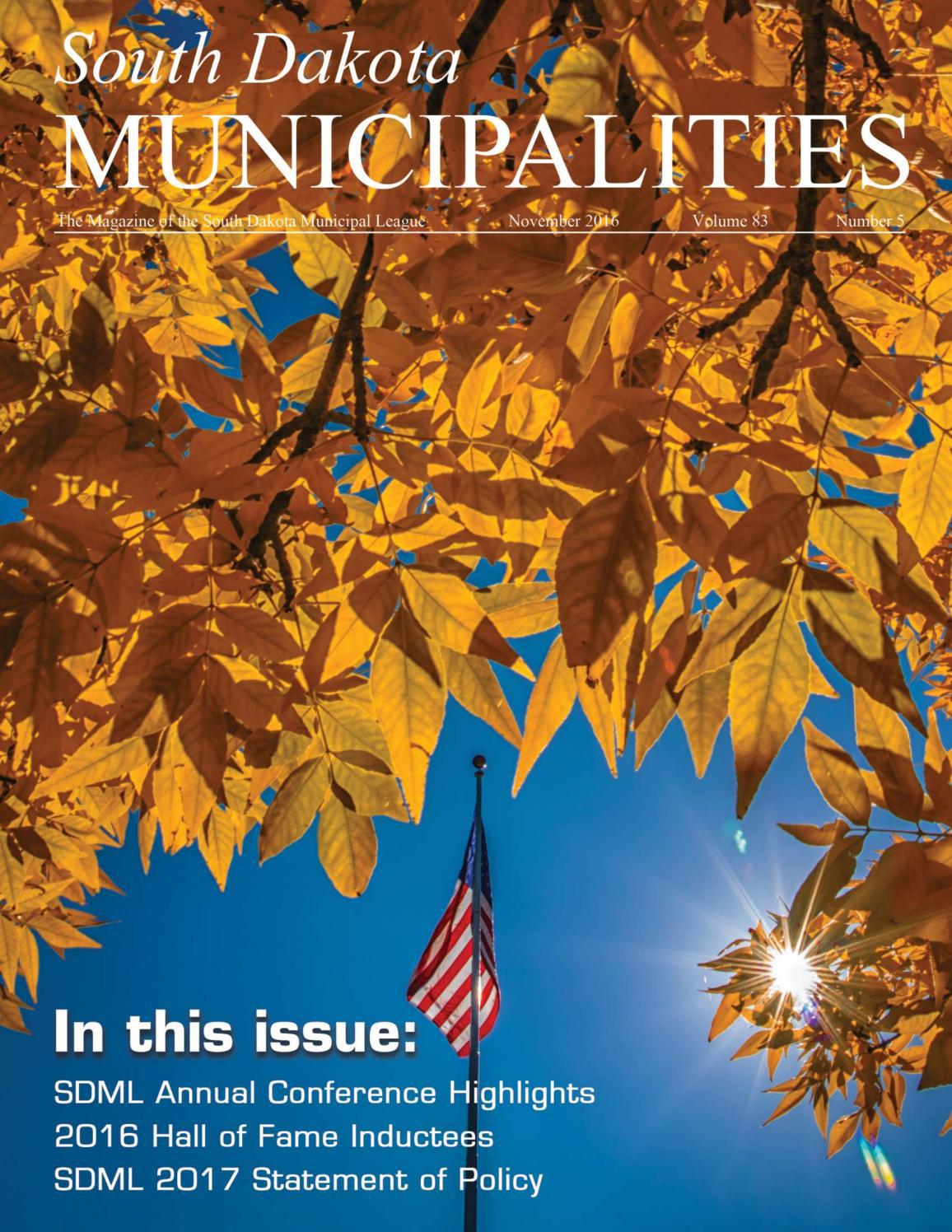 South Dakota Municipalities Nov. 2016 by South Dakota Municipal