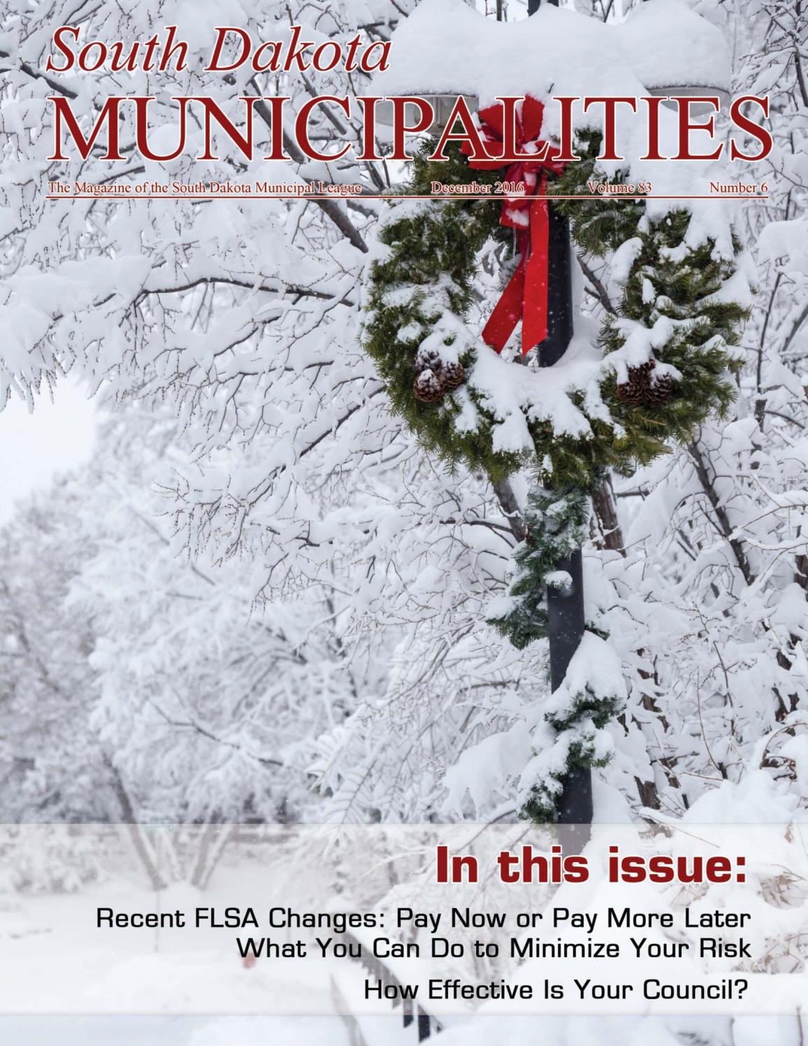 South Dakota Municipalities Dec. 2016 by South Dakota Municipal