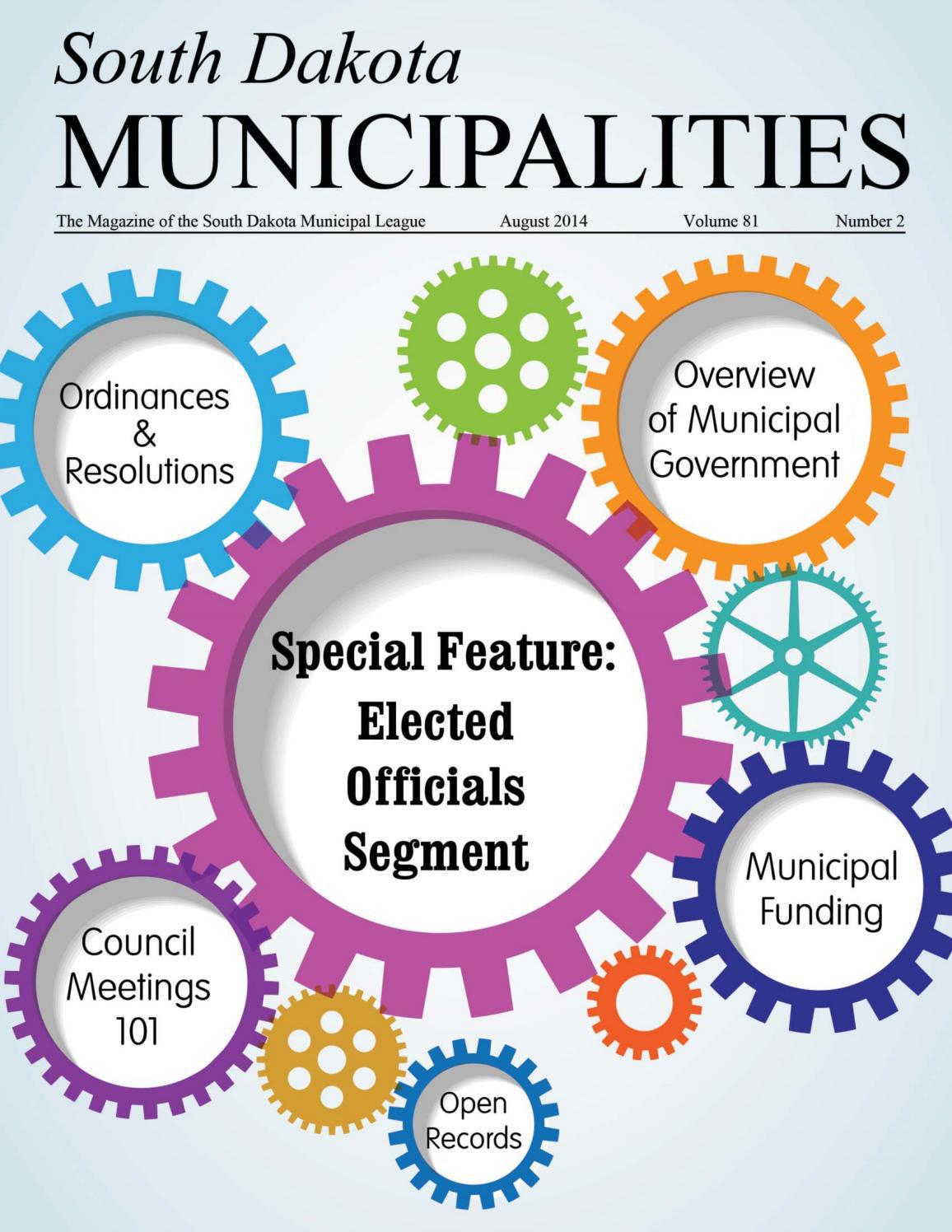 South Dakota Municipalities Aug. 2014 by South Dakota Municipal