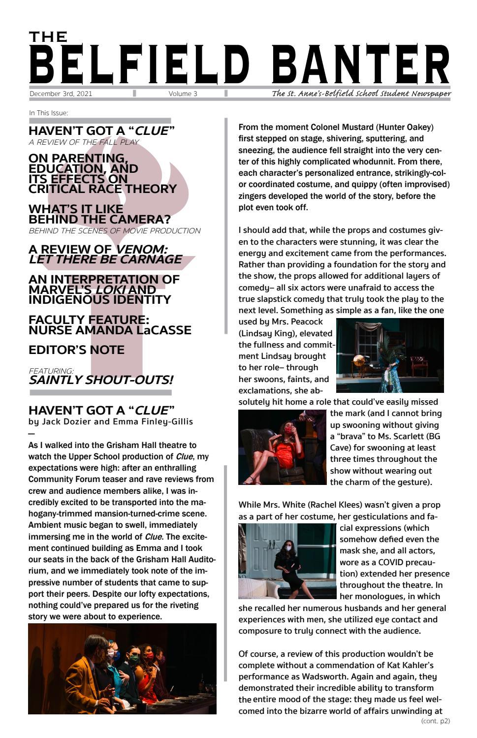The Belfield Banter 202122 Issue 3 by St. Anne'sBelfield School Issuu