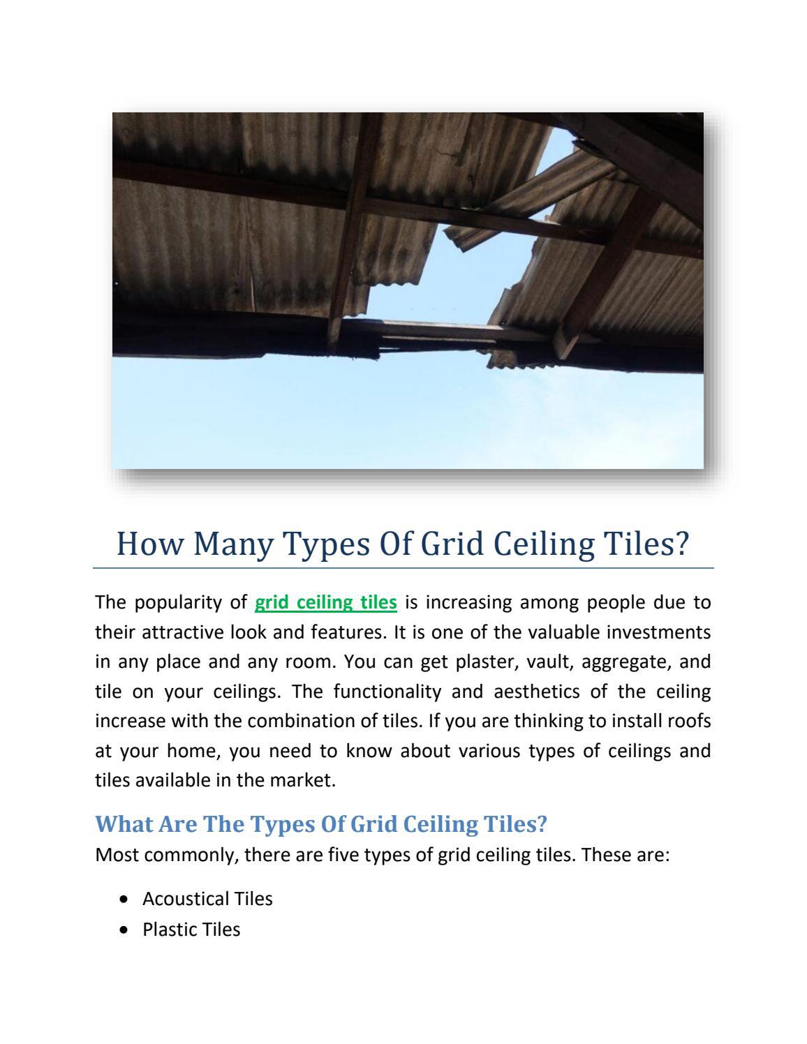 How Many Types Of Grid Ceiling Tiles? by seansymon Issuu