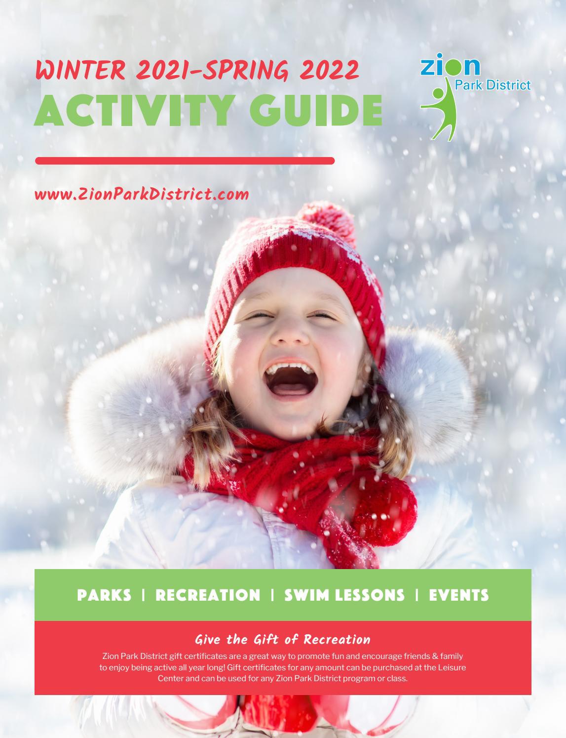 Zion Park District Winter 2021Spring 2022 Activity Guide Zion