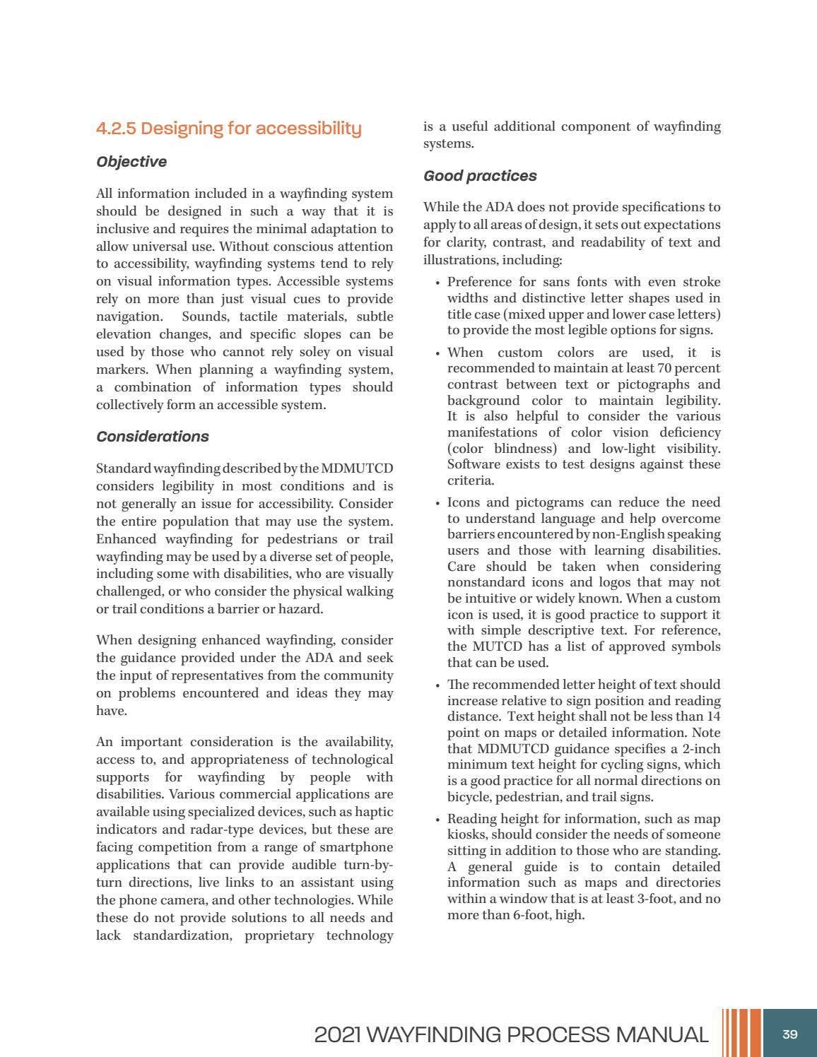 Wayfinding Process Manual - November 2021 by The Maryland-National ...