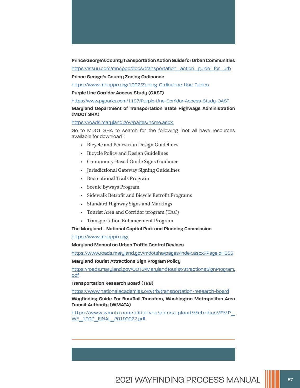 Wayfinding Process Manual - November 2021 by The Maryland-National ...