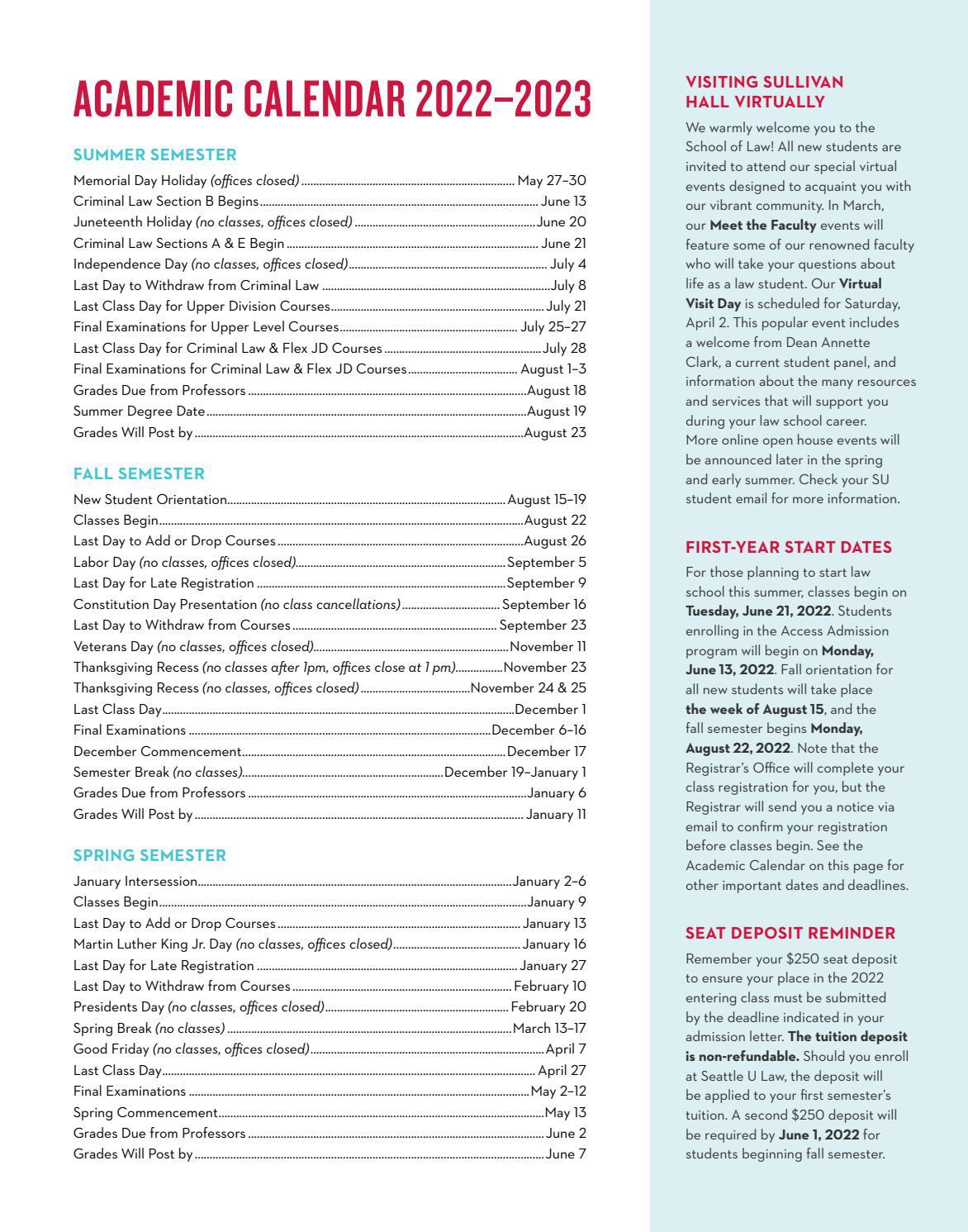 2022-2023 Admit Packet by Seattle University School of Law - Issuu