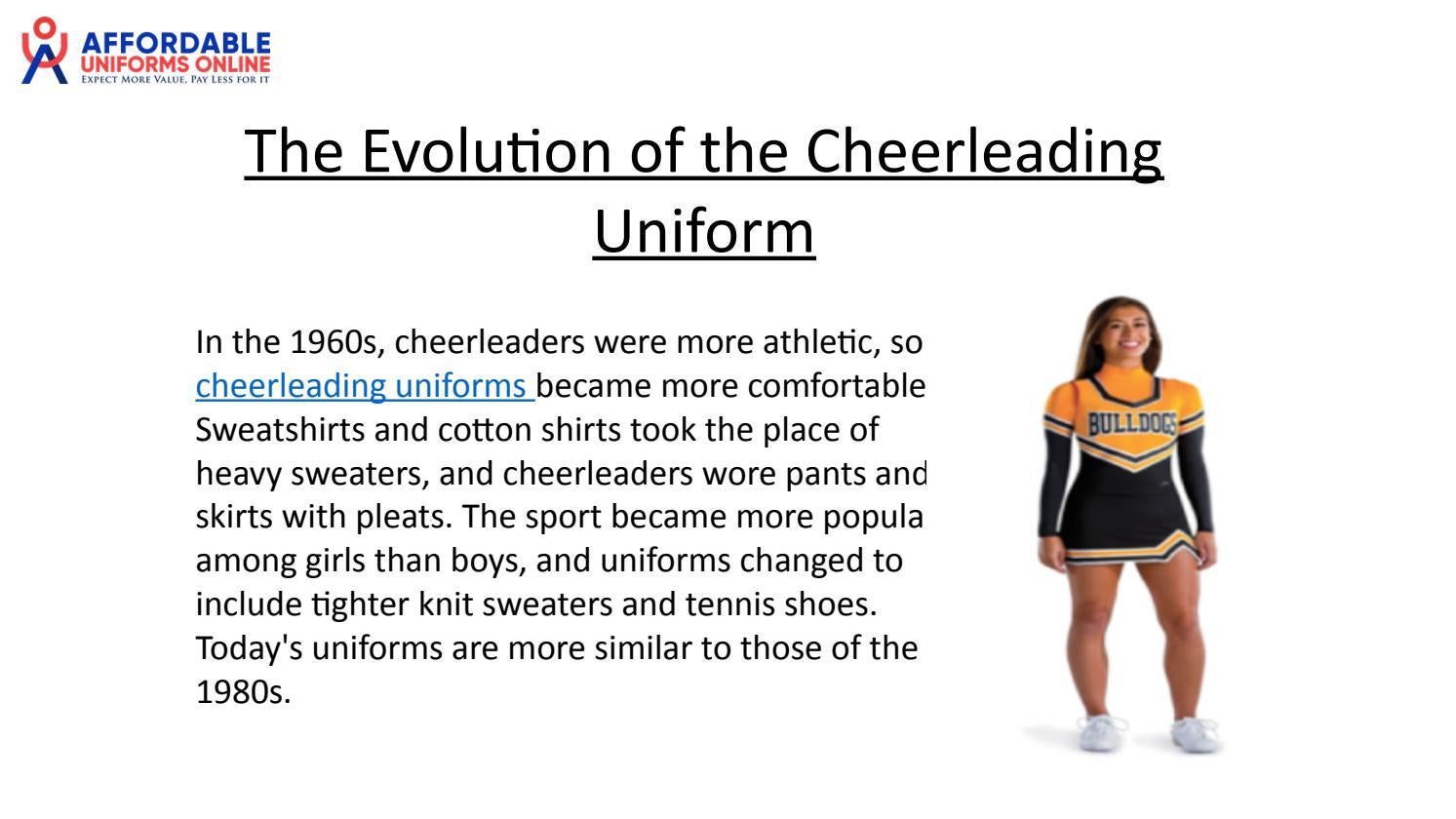 The Evolution of the Cheerleading Uniform by Affordable Uniforms Online